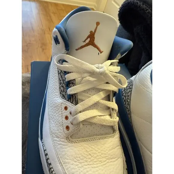Jordan Retro 3 Sneakers size 11.5 white/metallic cooper - Picture 2 of 8
